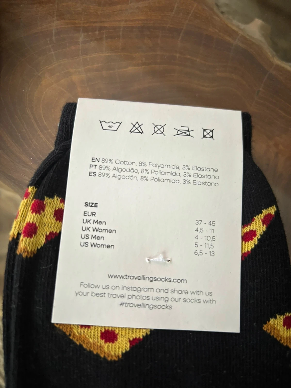 Chaussettes Travelling socks pizza 37/45 – photo 4